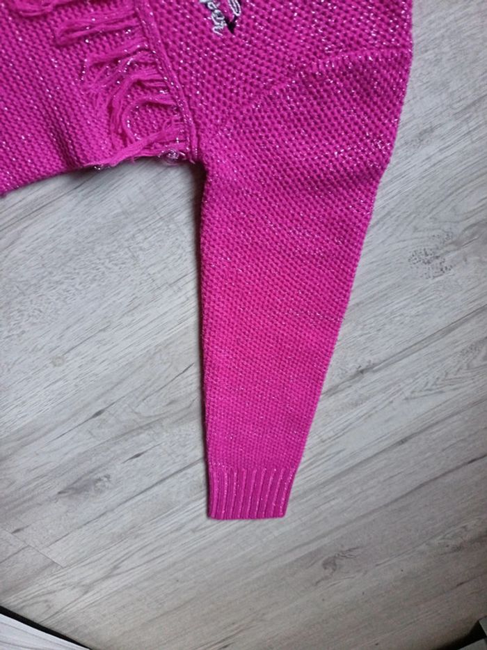 Pull fille 12 ans Lee Cooper rose à paillettes argentée en très bon. - photo numéro 6