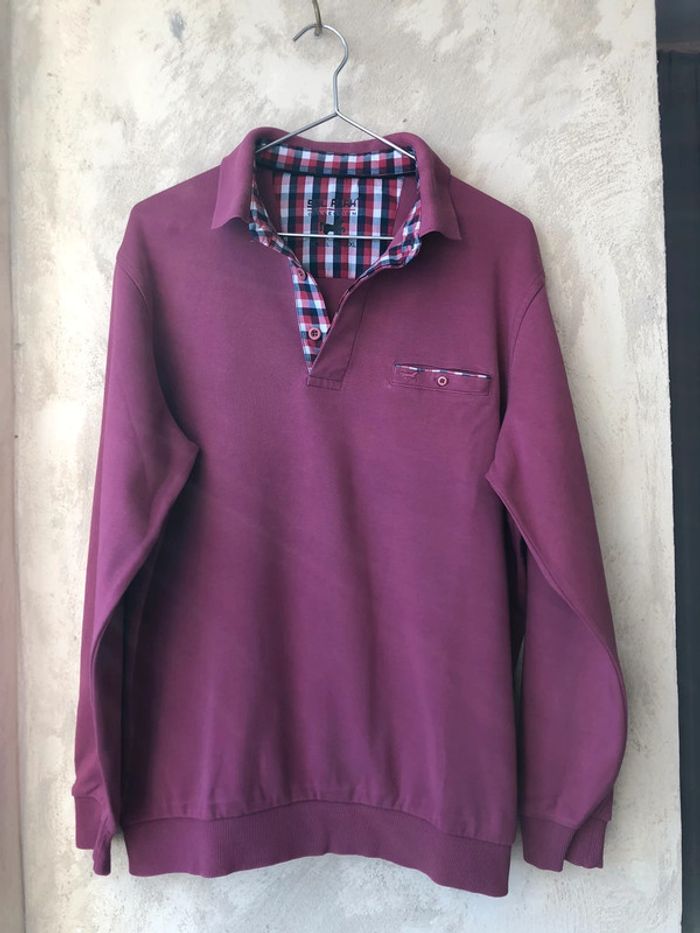 Top polo Sweat rose vintage M - photo numéro 6