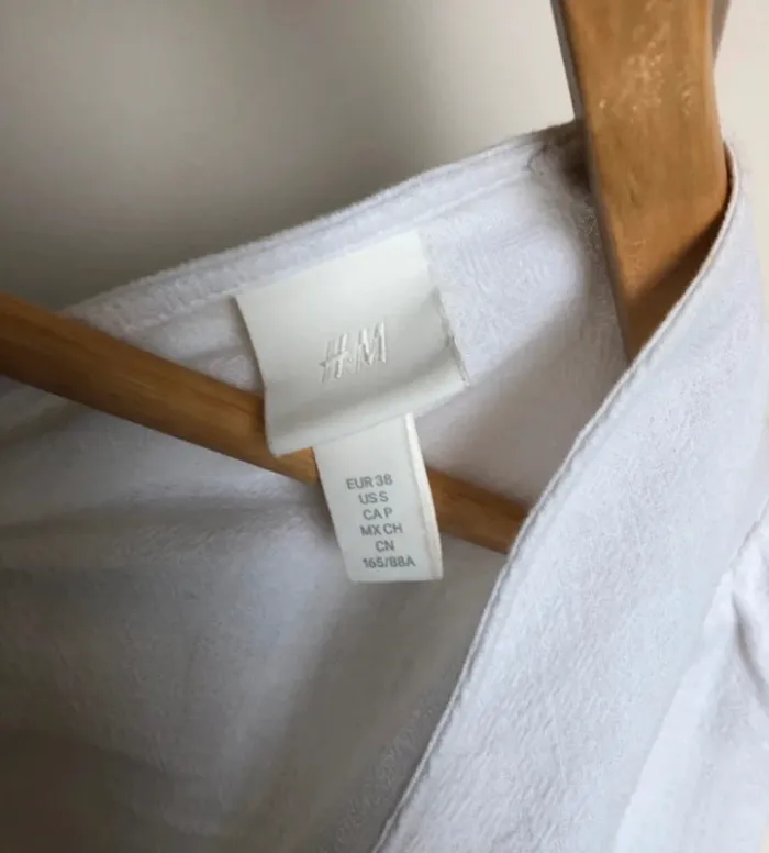 Robe H&M 38 - 100% coton blanc, dos nu - photo numéro 5