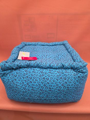 Pouf en tissu léopard 40x40x30 cm – Neuf