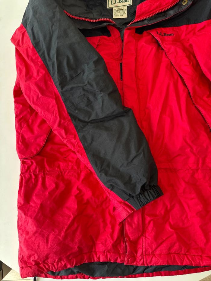 Veste coupe-vent L.L. Bean rouge et noire – Taille M homme - photo numéro 5