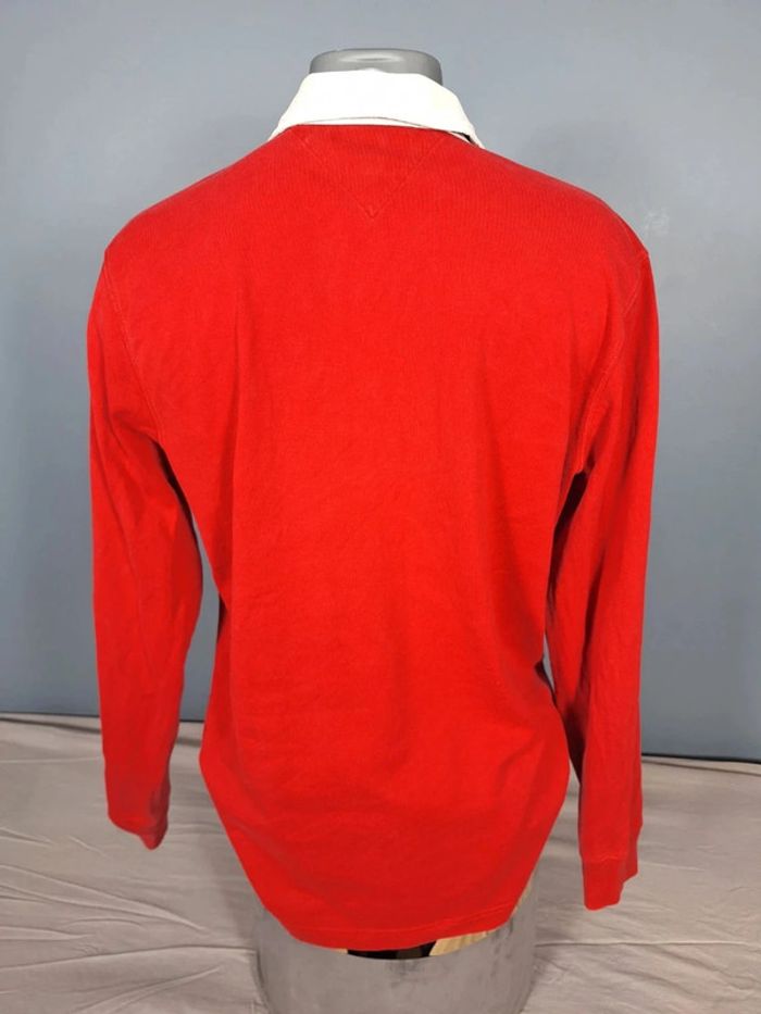 Polo tommy Hilfiger vintage manche longues - taille L rouge - homme logo brodé (428) - photo numéro 5