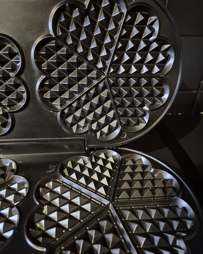 Gaufrier noir double cœur silvercrest appareil à gaufre - photo numéro 3