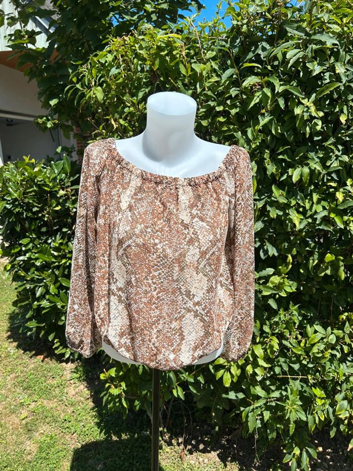 🌟 Blouse à motifs serpent Amisu 🌟