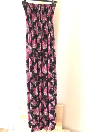 Robe bustier longue fleurie – Taille unique