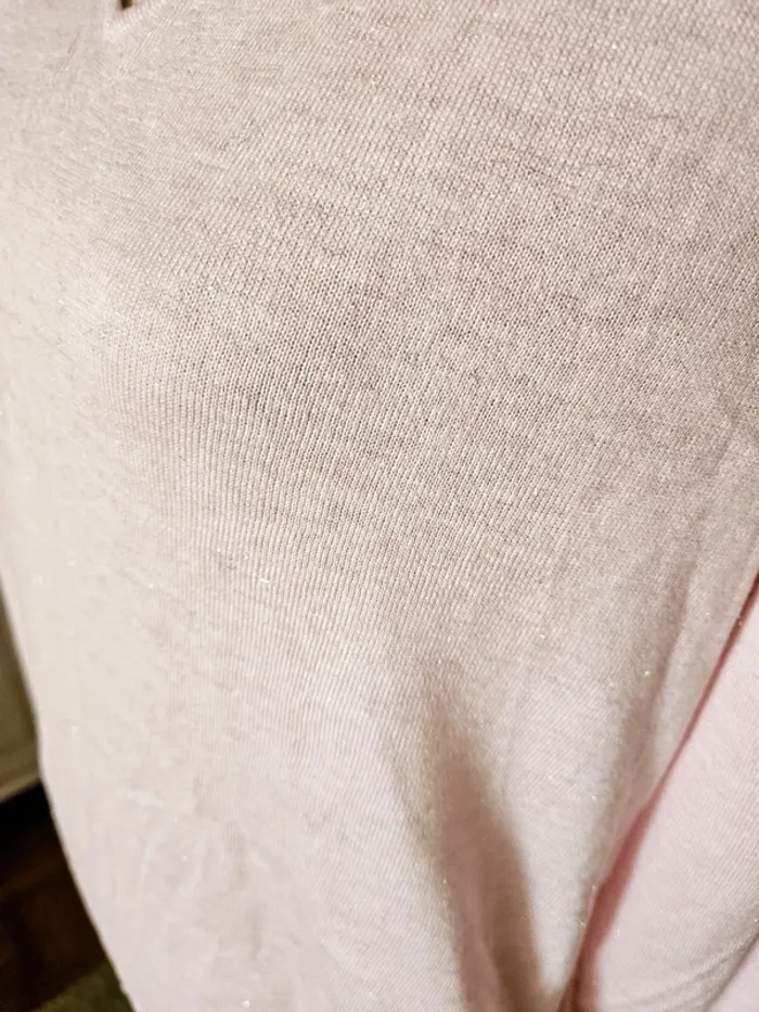Pull fin rose légèrement pailleté Camaïeu Taille XXL Neuf - photo numéro 5