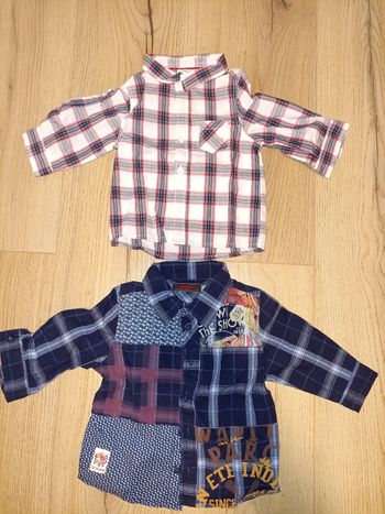 Lot de 2 chemises 6 mois.