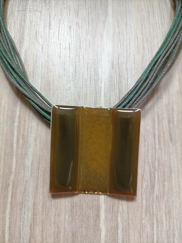 Collier ras de cou ton vert - photo numéro 2