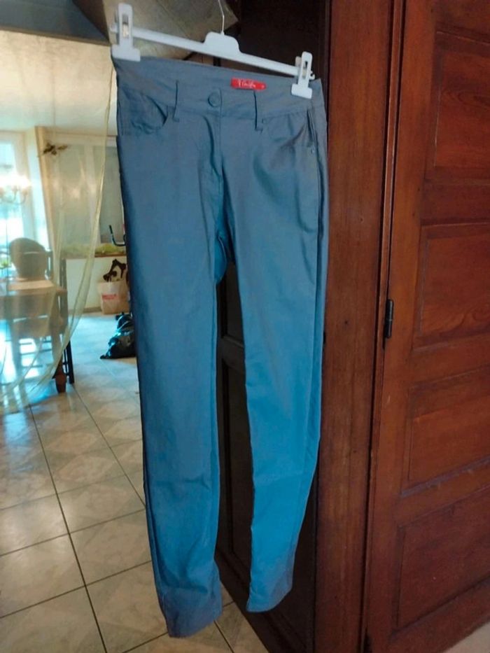 Jeans pantalon bleu clair skinny Griffon M/38 - photo numéro 2