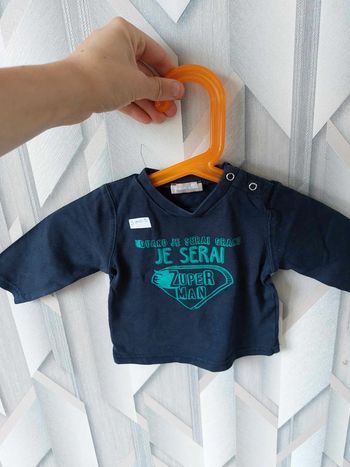 tee shirt bleu marine quans je serai grand