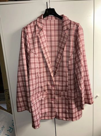 Blazer rose à Carreaux