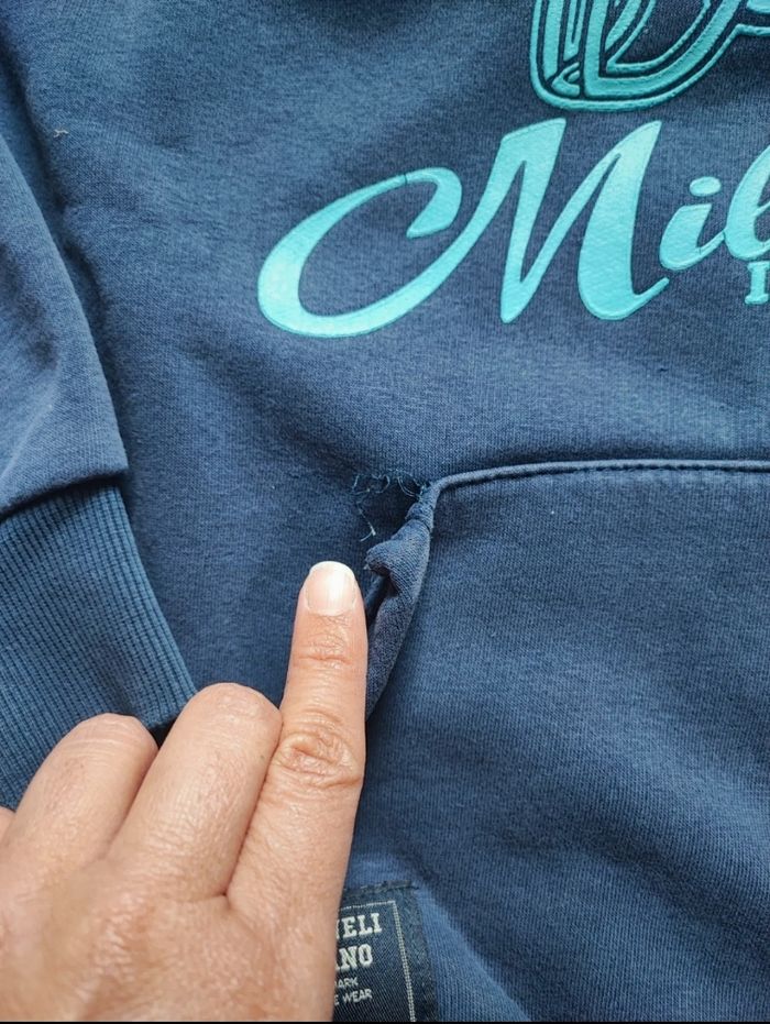 Sweat à capuche bleu marine taille M Cabaneli - photo numéro 5