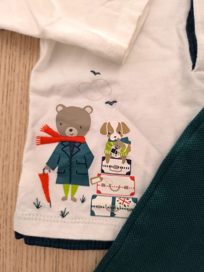 Ensemble sergent major / taille 12 mois / jogging et polo manches longues / - photo numéro 2
