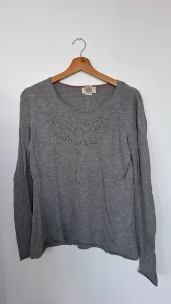 Petit pull fin gris marque La Redoute Création - très bon état