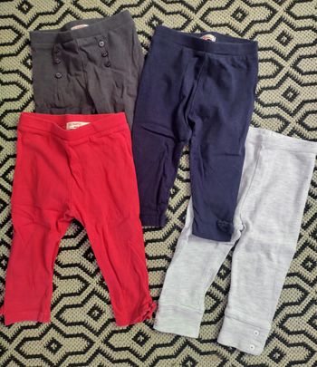 Lot 4 leggings 6 mois