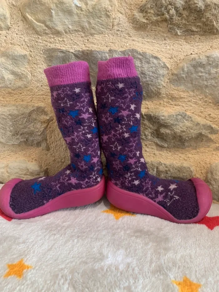 Chaussons chaussettes DPAM T24/25 Violets et Lilas - photo numéro 5