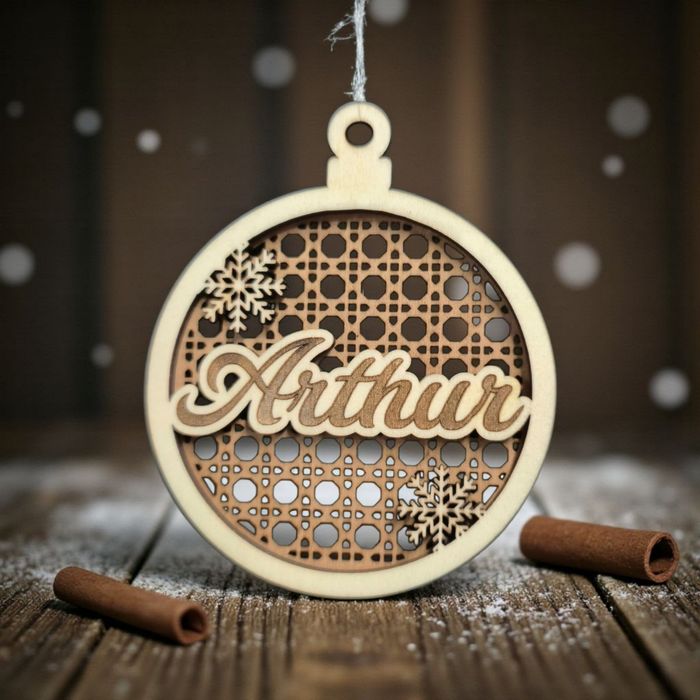 Boule de Noël en bois