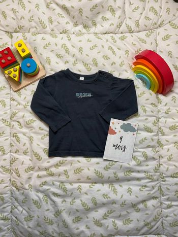 teeshirt manches longues bleu marine 9 mois