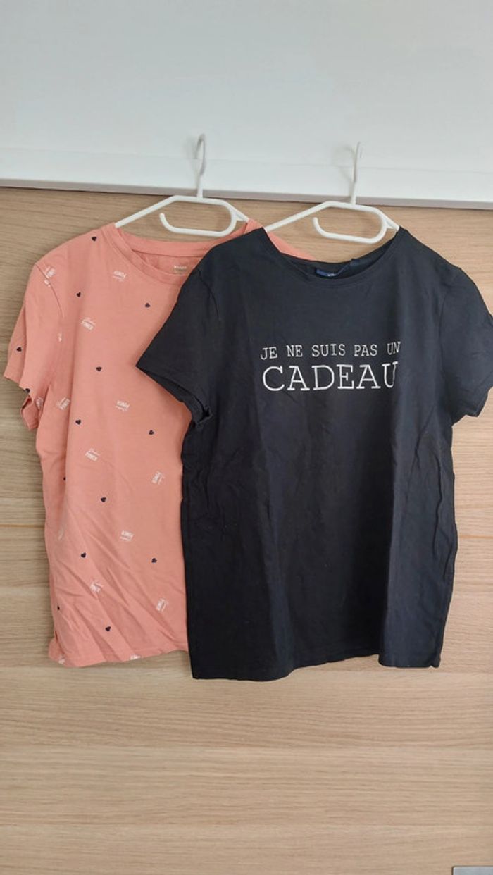 2 tee-shirts kiabi L