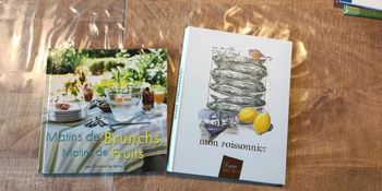 Lot de 2 livres de recettes sur les brunchs et le poisson