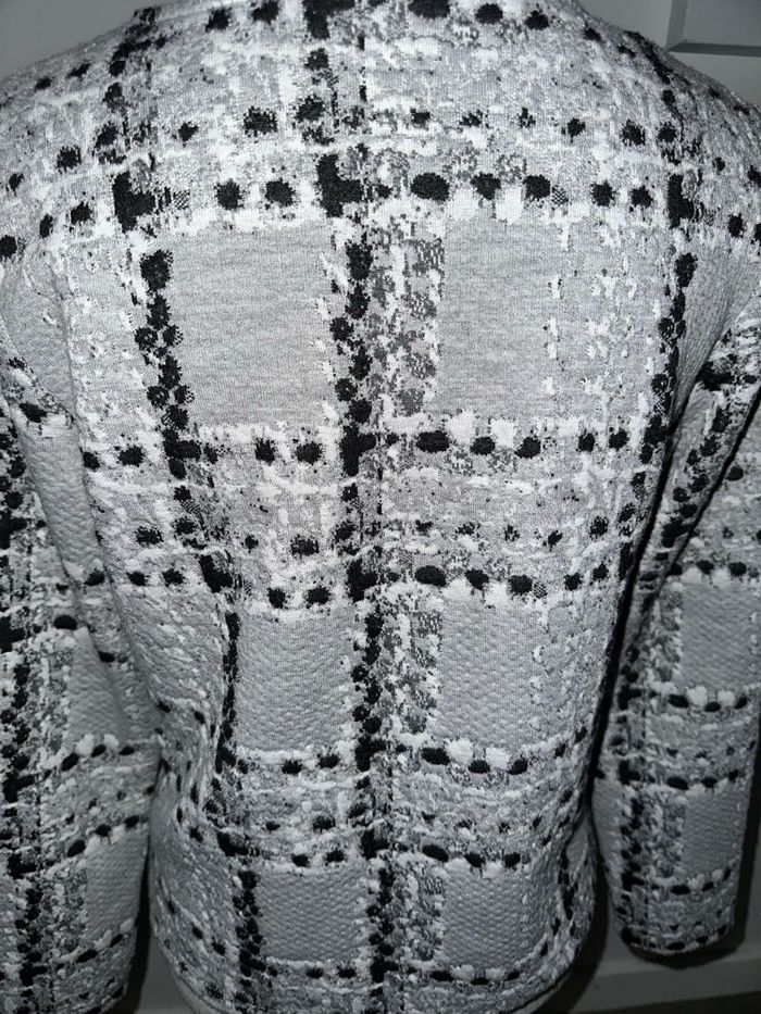 Cardigan polaire tweed gris blanc noir Street One T38 M - photo numéro 6
