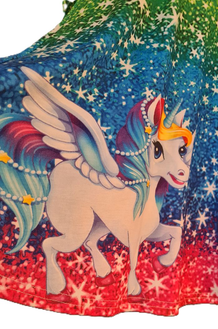 Robe fluide motif Licorne 5/6 ans - photo numéro 2