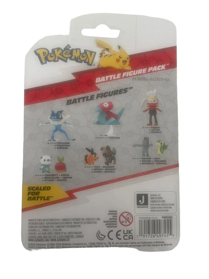 Figurines Pokémon Battle Figure Pack Pikachu et Chochodile Jazwares neuf - photo numéro 2