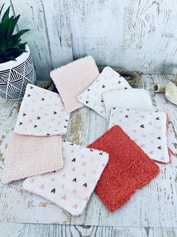 Lingettes lot de 8 lavable et réutilisable