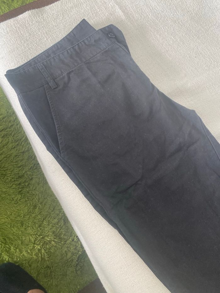 Pantalon noir élastique en bas du pantalon taille L TBE - photo numéro 2