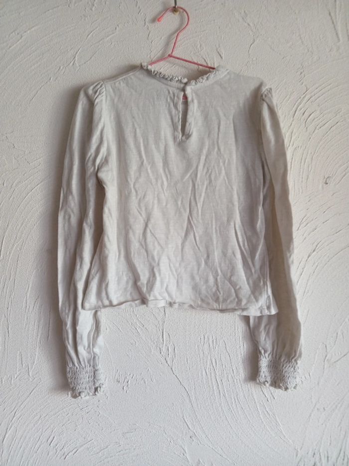 T-shirt manches longues col plissé - photo numéro 5