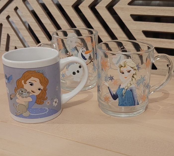 Lot de 3 tasses Princesse Disney