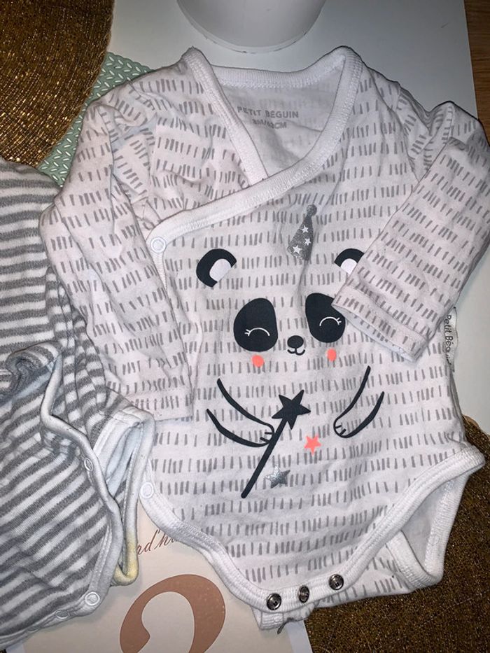 Bodies garçon lot de deux 3 mois petit beguin - photo numéro 3
