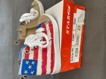 Chaussures montantes enfant drapeau USA 23