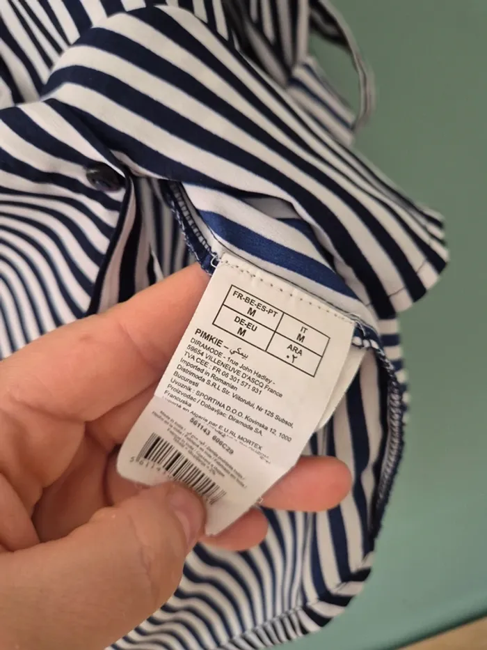 Chemise bleu marine et blanc a rayures pimkie taille 38 - photo numéro 6