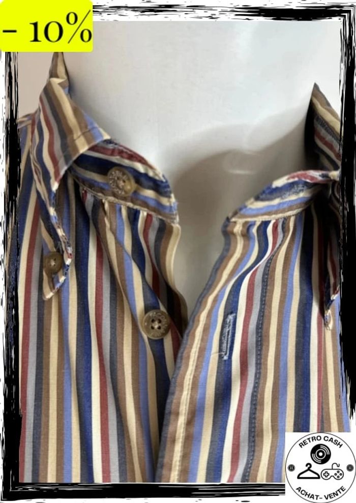 Chemise à rayures Façonnable taille M en super état vintage - photo numéro 4
