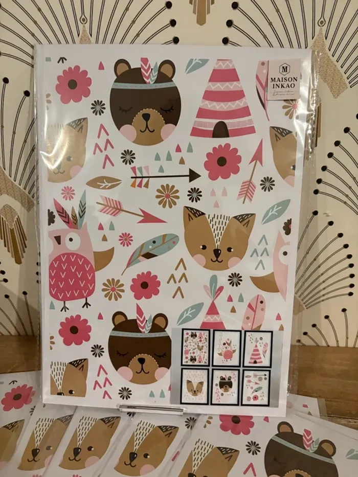 Affiches “Little Tribe” pour chambre enfant