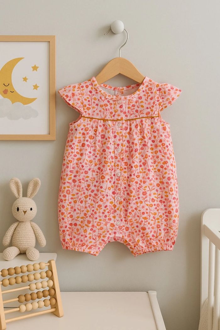 Adorable barboteuse fleurie Du Pareil Au Même – 6 mois