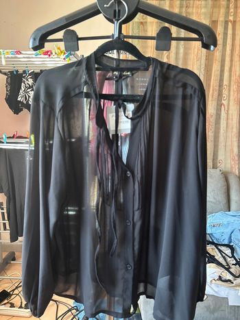 Chemise en voile noir Mino du Sud