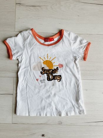 Vêtement fille tee-shirt manches courtes soleil Tissaia 3 ans
