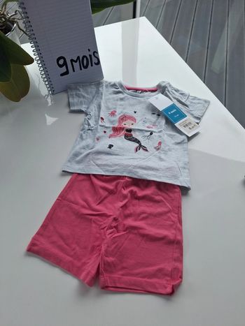 Ensemble tee-shirt et short 9 mois
