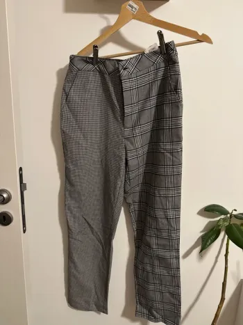Pantalon droit bi motif