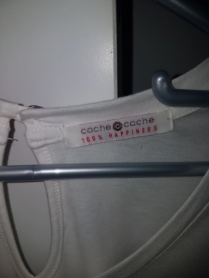 T shirt blanc cache cache taille 1 - photo numéro 2
