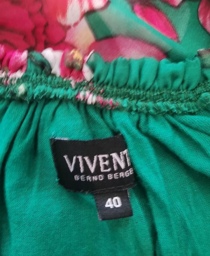 Blouse verte. Imprimé floral. Taille 40. Viventy - photo numéro 8