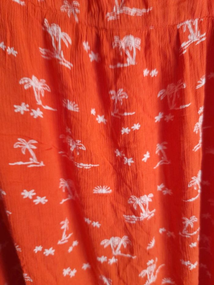 Robe longue orange corail  palmier 🌴 - photo numéro 4