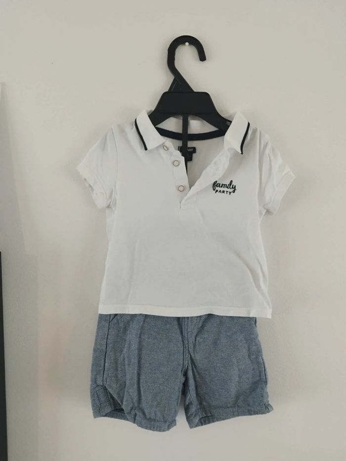 Ensemble polo short bébé garçon 12 mois - photo numéro 3