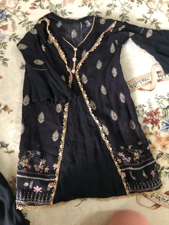 Ensembles 2 pièces pour fille 4 ans classe chic indien pakistanais robe été - photo numéro 6