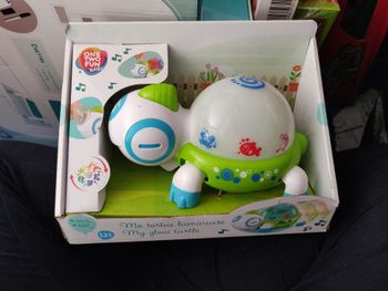 Tortue lumineuse et son neuve