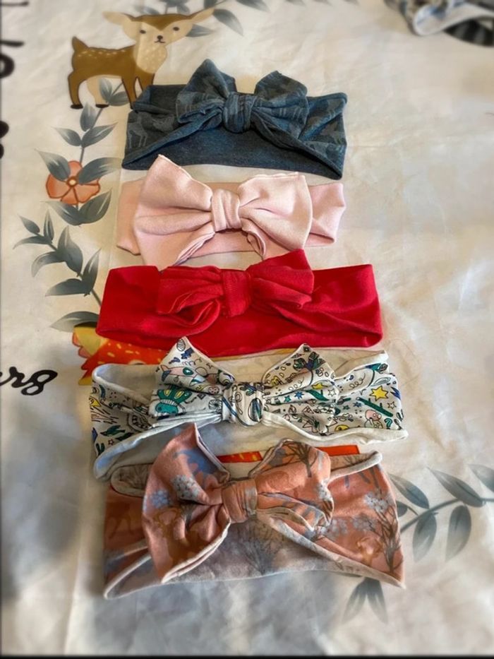 Lot bandeaux fille fait main - photo numéro 2