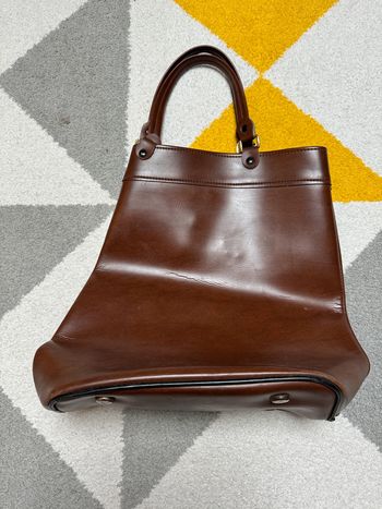 Sac à main en cuir vintage asymétrique