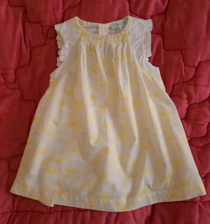 Robe été Obaïbi jaune pastel 6 mois